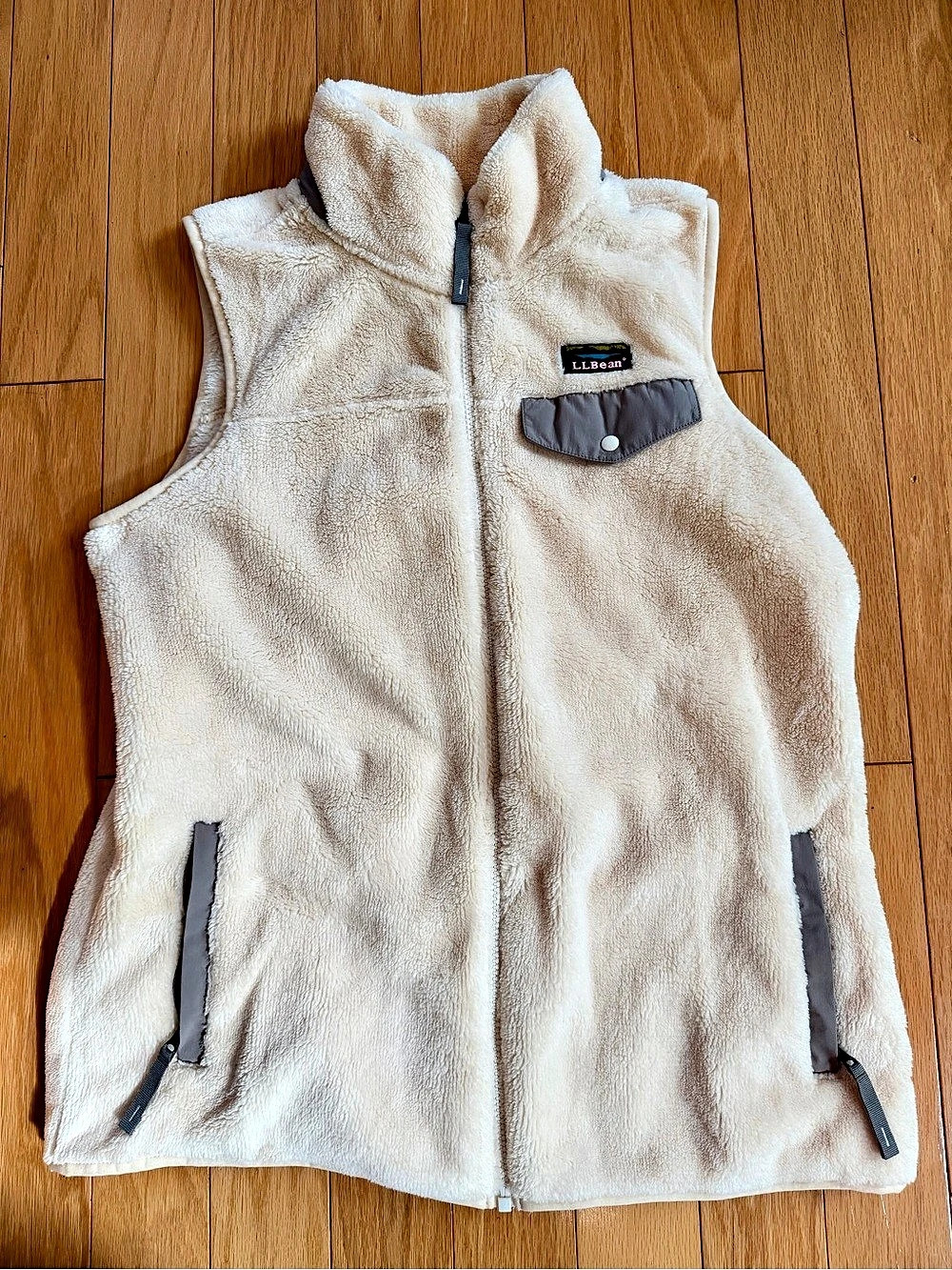 L.L.Bean Women's Bean's Sherpa Fleece Vest Cream Medium